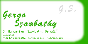 gergo szombathy business card